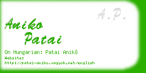 aniko patai business card