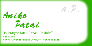 aniko patai business card